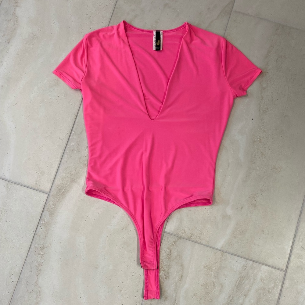 NWOT Sexy Hot Pink Bodysuit
